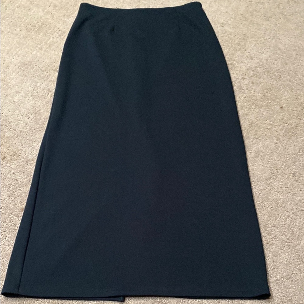 Caslon Black Size Large Maxi Slit Skirt Grunge Goth Minimalist Emo Fall Career